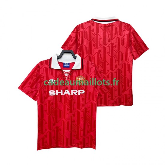Manchester United Maillot avec flocage Rétro Domicile 1992 1994 ,Homme MC