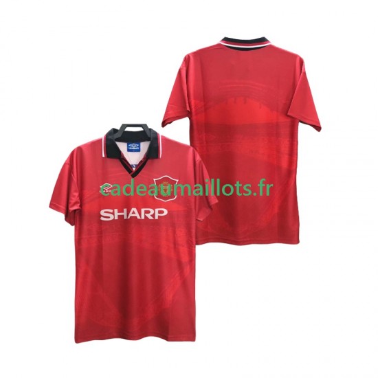 Manchester United Maillot avec flocage Rétro Domicile 1994 1996 ,Homme MC