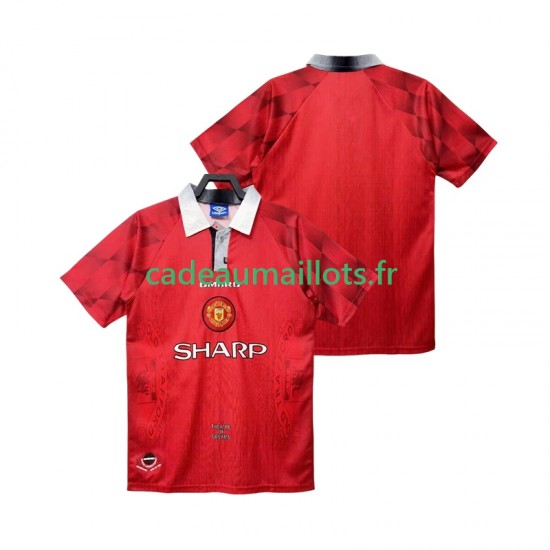 Manchester United Maillot avec flocage Rétro Domicile 1996 2004 ,Homme MC