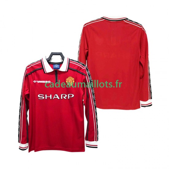 Manchester United Maillot avec flocage Rétro Domicile 1988 2002 ,Homme ML