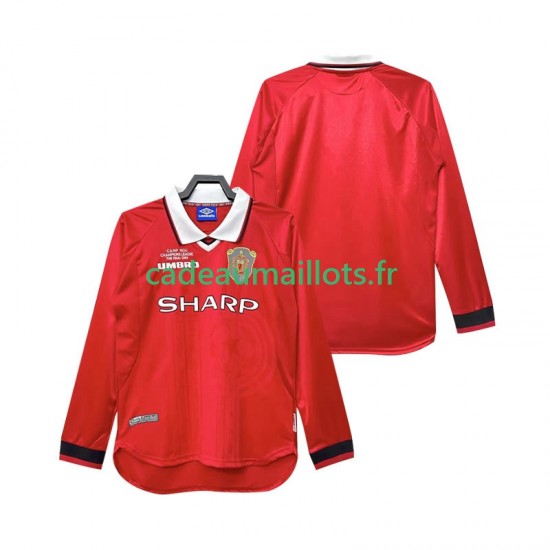 Manchester United Maillot avec flocage Rétro Domicile 2002 2022 ,Homme ML