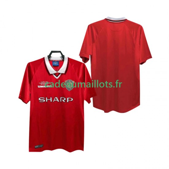 Manchester United Maillot avec flocage Rétro Domicile 2002 2022 ,Homme MC
