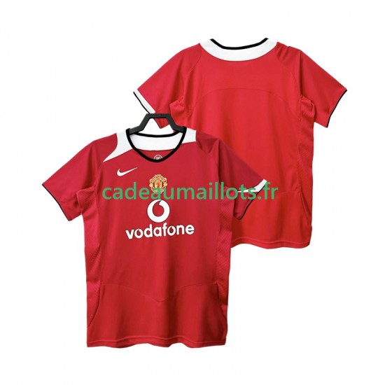 Manchester United Maillot avec flocage Rétro Domicile 1998 2006 ,Homme MC