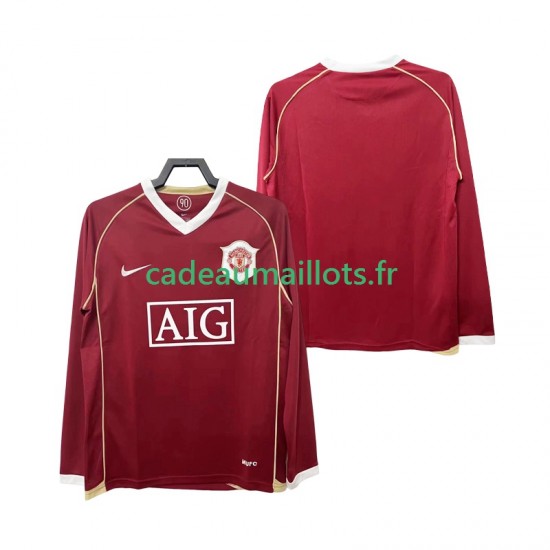 Manchester United Maillot avec flocage Rétro Domicile 2006 2007 ,Homme ML