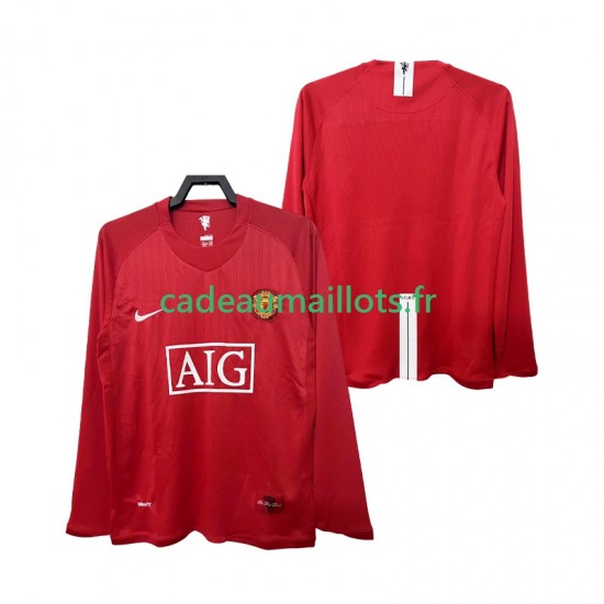 Manchester United Maillot avec flocage Rétro Domicile 2007 2008 ,Homme ML