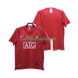 Manchester United Maillot avec flocage Rétro Domicile 2007 2008 ,Homme MC