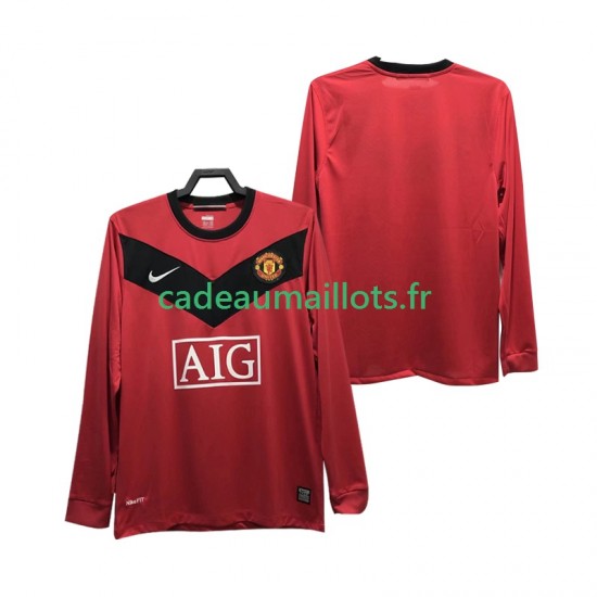 Manchester United Maillot avec flocage Rétro Domicile 2009 2010 ,Homme ML