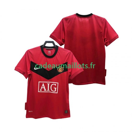 Manchester United Maillot avec flocage Rétro Domicile 2009 2010 ,Homme MC