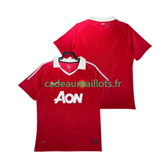 Manchester United Maillot avec flocage Rétro Domicile 2010 2011 ,Homme MC