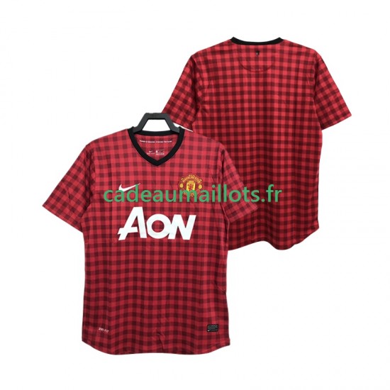 Manchester United Maillot avec flocage Rétro Domicile 2012 2013 ,Homme MC