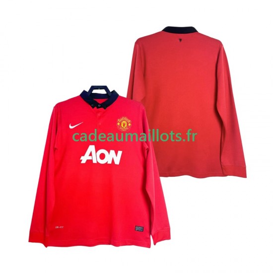 Manchester United Maillot avec flocage Rétro Domicile 2013 2014 ,Homme ML
