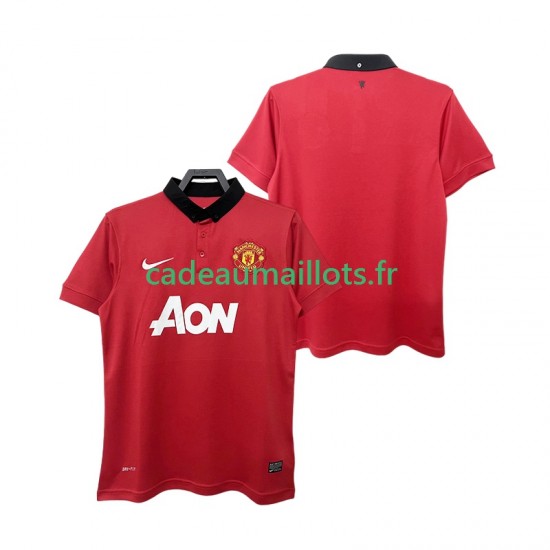 Manchester United Maillot avec flocage Rétro Domicile 2013 2014 ,Homme MC