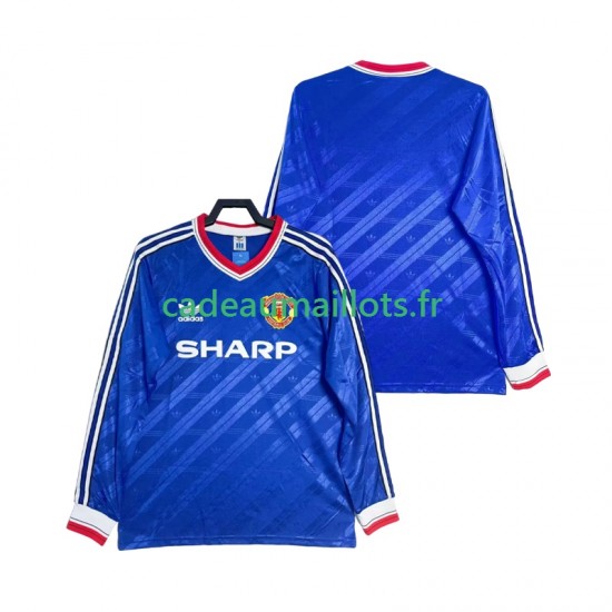 Manchester United Maillot avec flocage Rétro 3ème 1986 1988 ,Homme ML