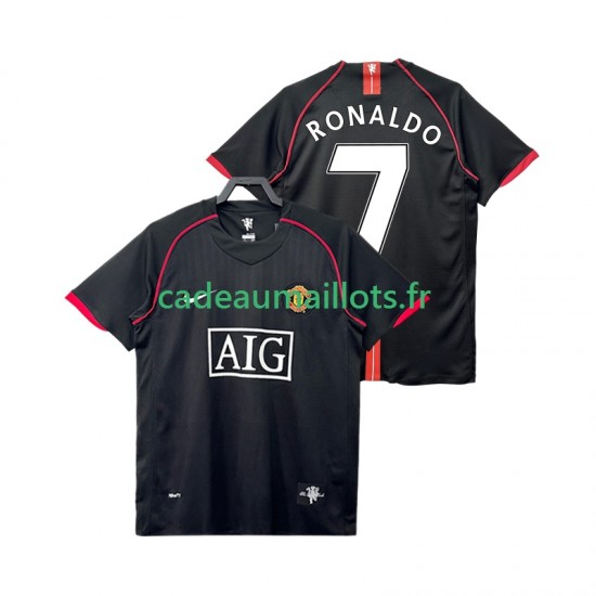 Manchester United Maillot avec flocage Ronaldo 7 Rétro Extérieur 2007 2008 ,Homme MC