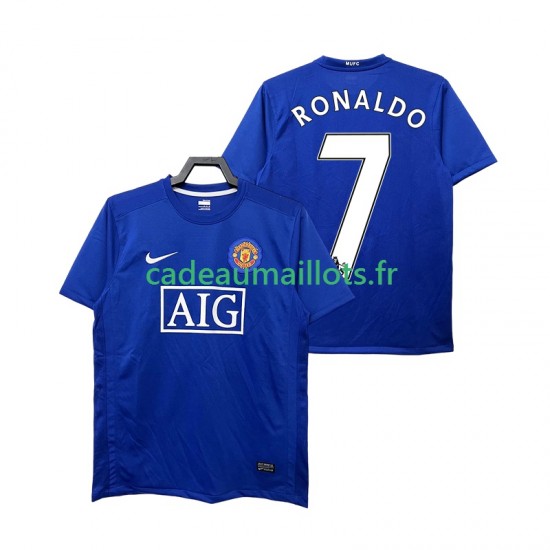 Manchester United Maillot avec flocage Ronaldo 7 Rétro 3ème 2008 2009 ,Homme MC