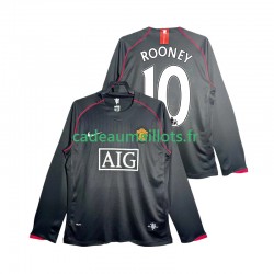 Manchester United Maillot avec flocage Rooney 10 Rétro Extérieur 2007 2008 ,Homme ML