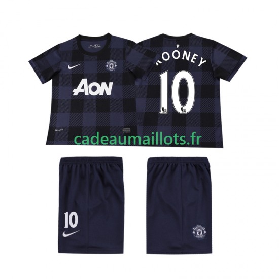 Manchester United Maillot avec flocage Rooney 10 Rétro Extérieur 2013 2014 ,Tenue Enfant MC