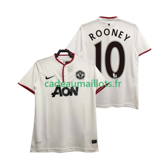 Manchester United Maillot avec flocage Rooney 10 Rétro 3ème 2013 2014 ,Homme MC