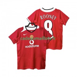 Manchester United Maillot avec flocage Rooney 8 Rétro Domicile 1998 2006 ,Homme MC