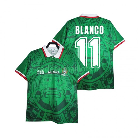 Mexique Maillot avec flocage BLANCO 11 Rétro Domicile 1988 ,Homme MC