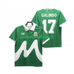 Mexique Maillot avec flocage GALINDO 17 Rétro Domicile 1995 ,Homme MC