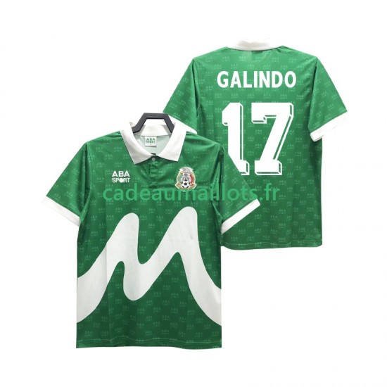 Mexique Maillot avec flocage GALINDO 17 Rétro Domicile 1995 ,Homme MC