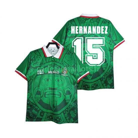 Mexique Maillot avec flocage HERNANDEZ 15 Rétro Domicile 1988 ,Homme MC