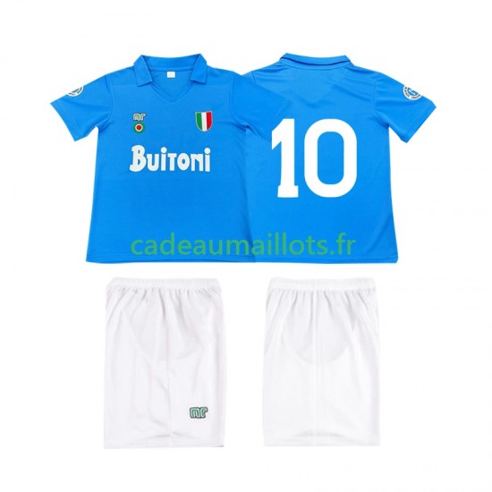 Naples Maillot avec flocage 10 Rétro Domicile 1987 1988 ,Tenue Enfant MC