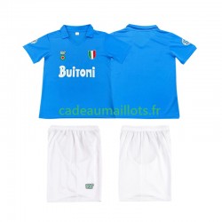 Naples Maillot avec flocage Rétro Domicile 1987 1988 ,Tenue Enfant MC