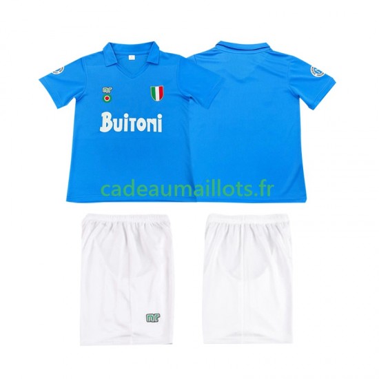 Naples Maillot avec flocage Rétro Domicile 1987 1988 ,Tenue Enfant MC