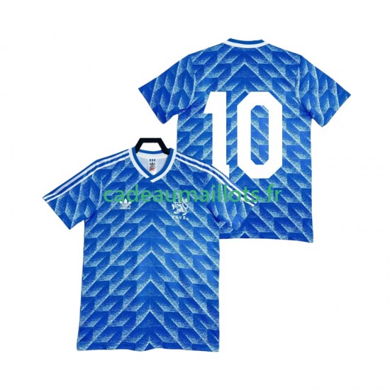 Pays-Bas Maillot avec flocage 10 Rétro Extérieur 1988 ,Homme MC