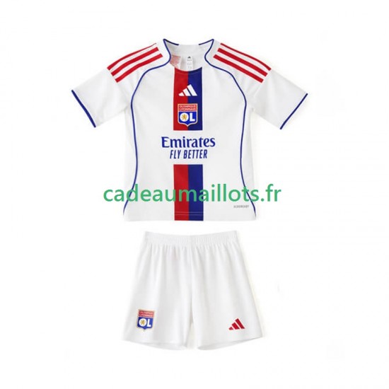 Olympique Lyonnais Maillot avec flocage Domicile 2025-2026 ,Tenue Enfant MC