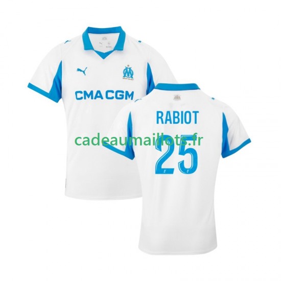 Olympique de Marseille Maillot avec flocage Adrien Rabiot 25 Domicile 2025-2026 ,Homme MC