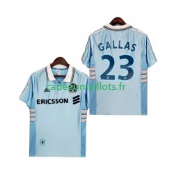Olympique de Marseille Maillot avec flocage Gallas 23 Rétro Extérieur 1988 2002 ,Homme MC