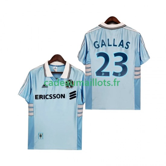 Olympique de Marseille Maillot avec flocage Gallas 23 Rétro Extérieur 1988 2002 ,Homme MC