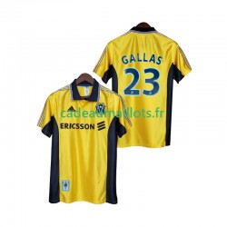 Olympique de Marseille Maillot avec flocage Gallas 23 Rétro 3ème 1988 2002 ,Homme MC