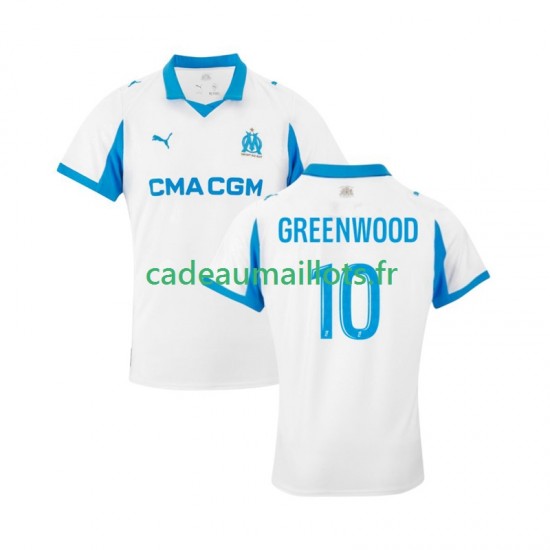 Olympique de Marseille Maillot avec flocage Mason Greenwood 10 Domicile 2025-2026 ,Homme MC