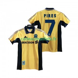 Olympique de Marseille Maillot avec flocage PIRES 7 Rétro 3ème 1988 2002 ,Homme MC