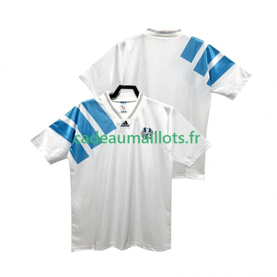 Olympique de Marseille Maillot avec flocage Rétro Domicile 1992 1993 ,Homme MC