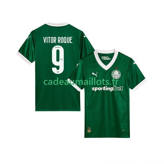 Palmeiras Maillot avec flocage Vitor Roque 9 Domicile 2025-2026 ,Homme MC