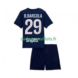 Paris Saint-Germain Maillot avec flocage Bradley Barcola 29 Domicile 2025-2026 ,Tenue Enfant MC