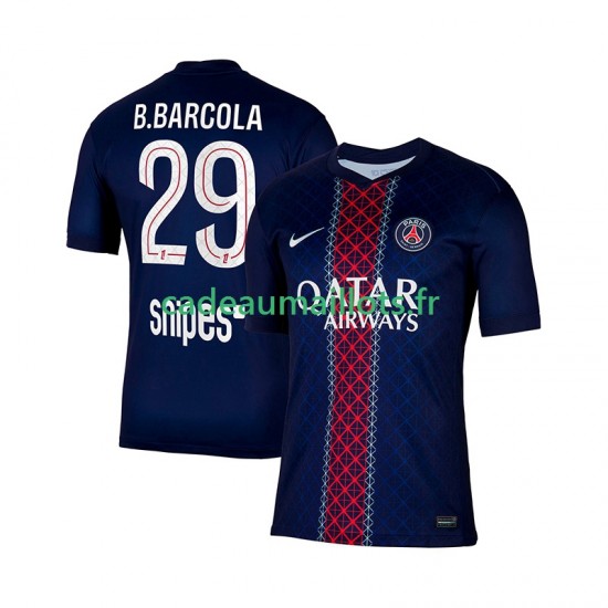 Paris Saint-Germain Maillot avec flocage Bradley Barcola 29 Domicile 2025-2026 ,Homme MC Paris Saint-Germain Maillot avec flocage Bradley Barcola 29 Domicile 2025-2026 ,Homme MC
