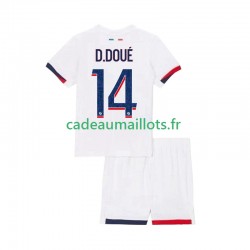 Paris Saint-Germain Maillot avec flocage Desire Doue 14 Extérieur 2025-2026 ,Tenue Enfant MC