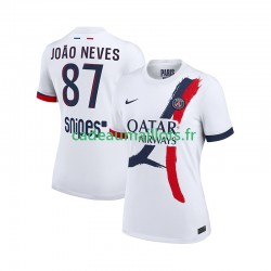 Paris Saint-Germain Maillot avec flocage Joao Neves 87 Extérieur 2025-2026 ,Homme MC