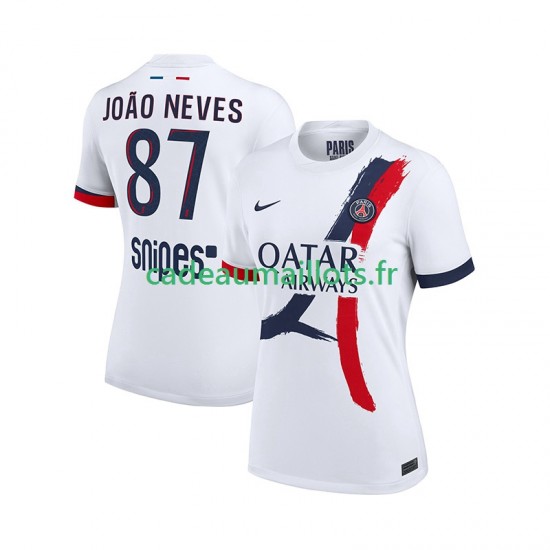 Paris Saint-Germain Maillot avec flocage Joao Neves 87 Extérieur 2025-2026 ,Homme MC Paris Saint-Germain Maillot avec flocage Joao Neves 87 Extérieur 2025-2026 ,Homme MC