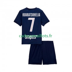 Paris Saint-Germain Maillot avec flocage Khvicha Kvaratskhelia 7 Domicile 2025-2026 ,Tenue Enfant MC