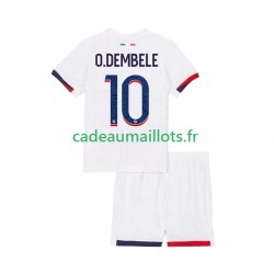 Paris Saint-Germain Maillot avec flocage Ousmane Dembele 10 Extérieur 2025-2026 ,Tenue Enfant MC