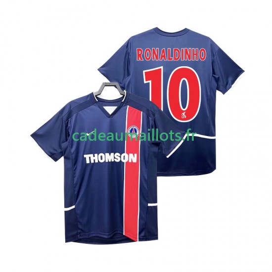 Paris Saint-Germain Maillot avec flocage RONALDINHO 10 Rétro Domicile 2010 2008 ,Homme MC