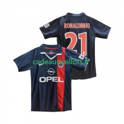 Paris Saint-Germain Maillot avec flocage RONALDINHO 21 Rétro Domicile 2011 2010 ,Homme MC