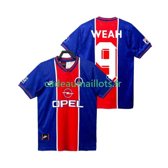 Paris Saint-Germain Maillot avec flocage WEAH 9 Rétro Domicile 1995 1996 ,Homme MC